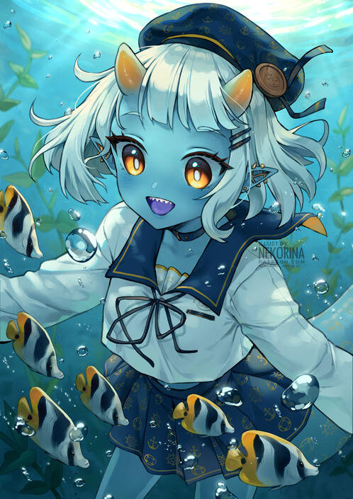 Sea Angel, Entry for Monoco Illustration Contest. Awarded Cutest Illustration