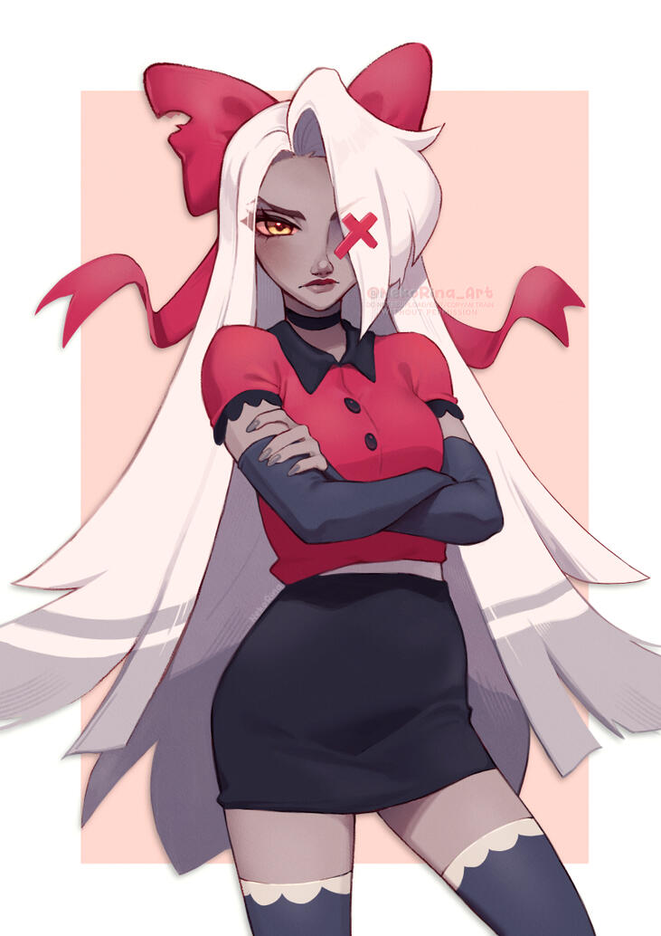 Colored Sketch fanart of Vaggie from Hazbin Hotel