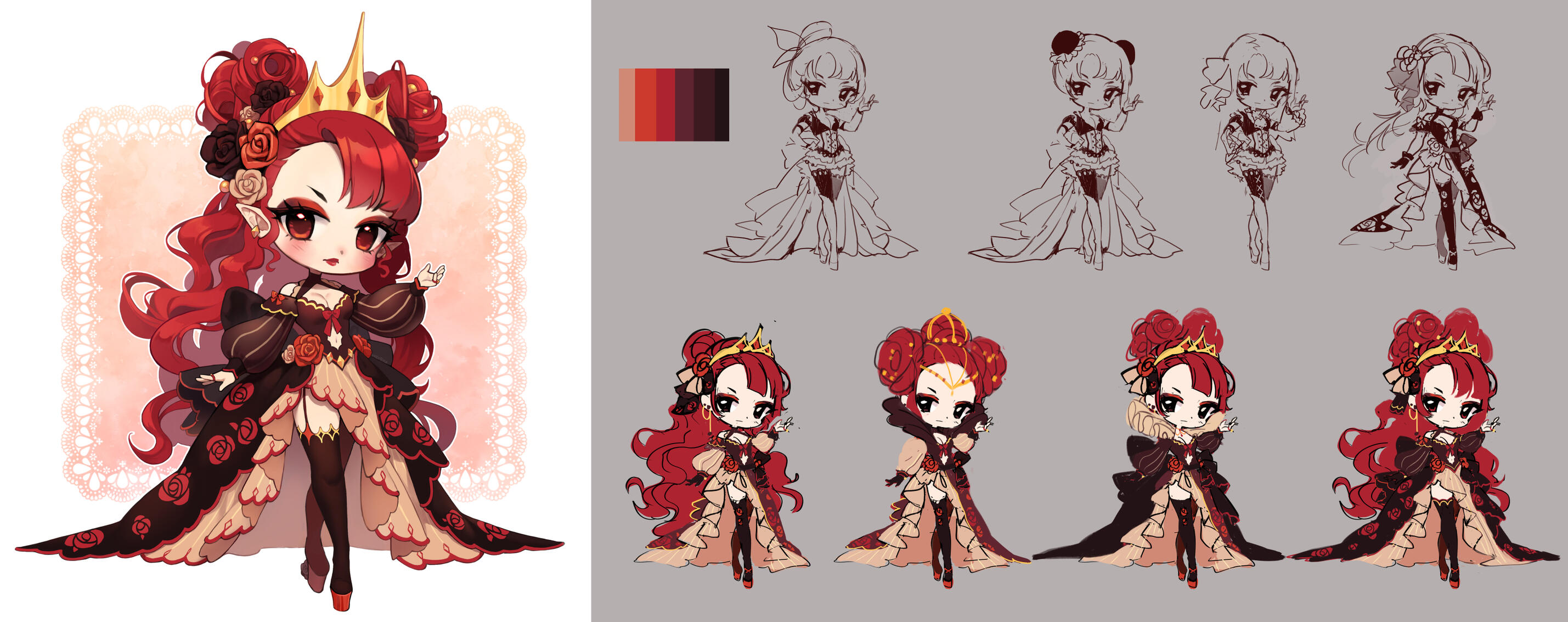 Process of Rose Queen Adoptable