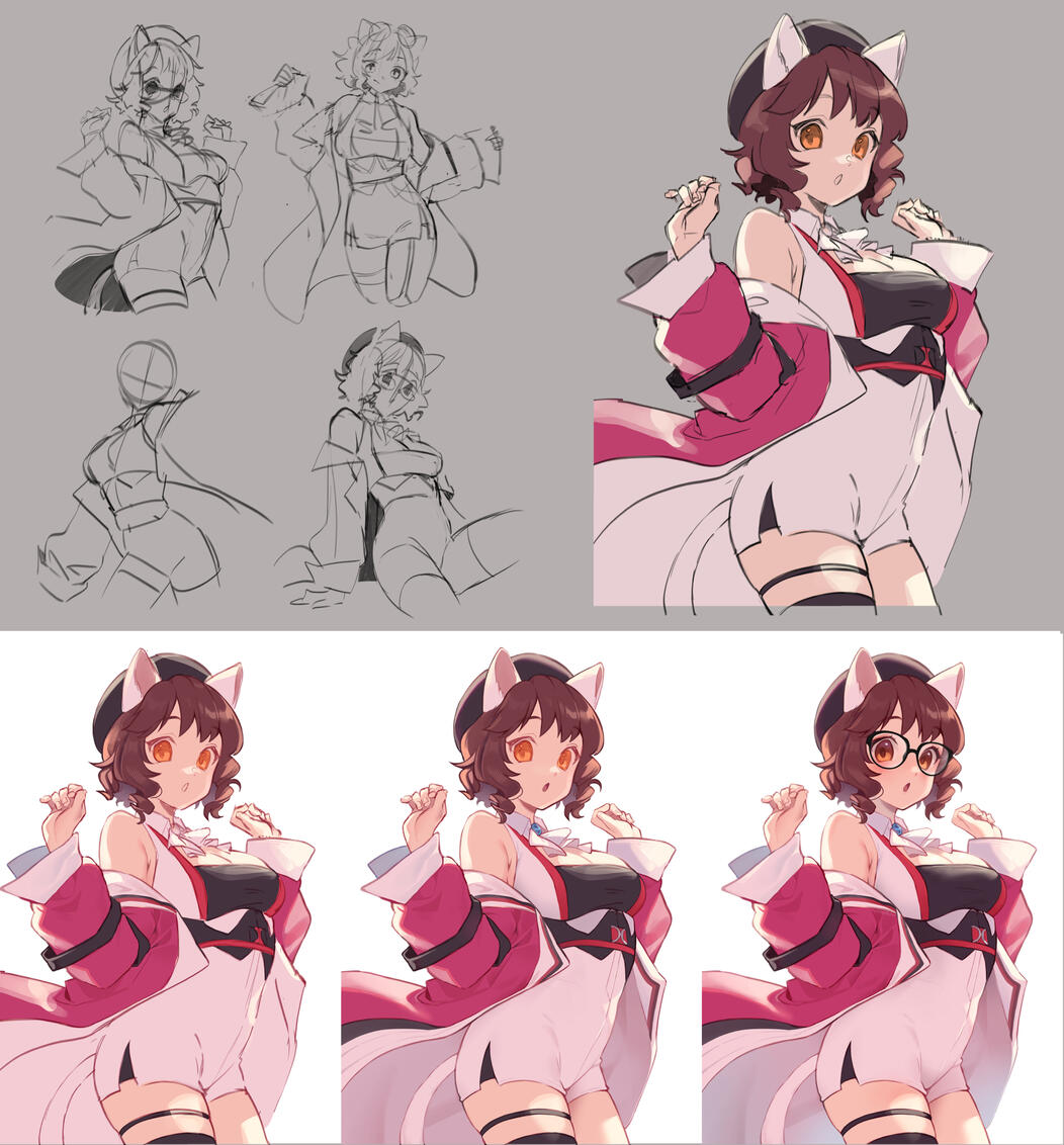 Process of Rina in Raora's Outfit
