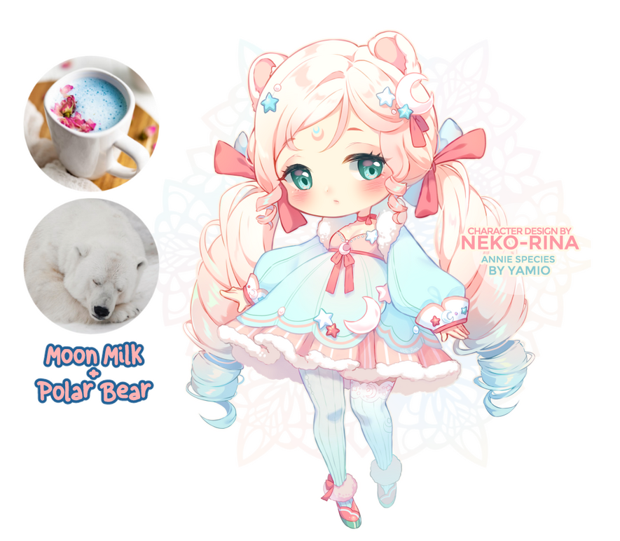 Character based on Moon Milk and a Polar Bear